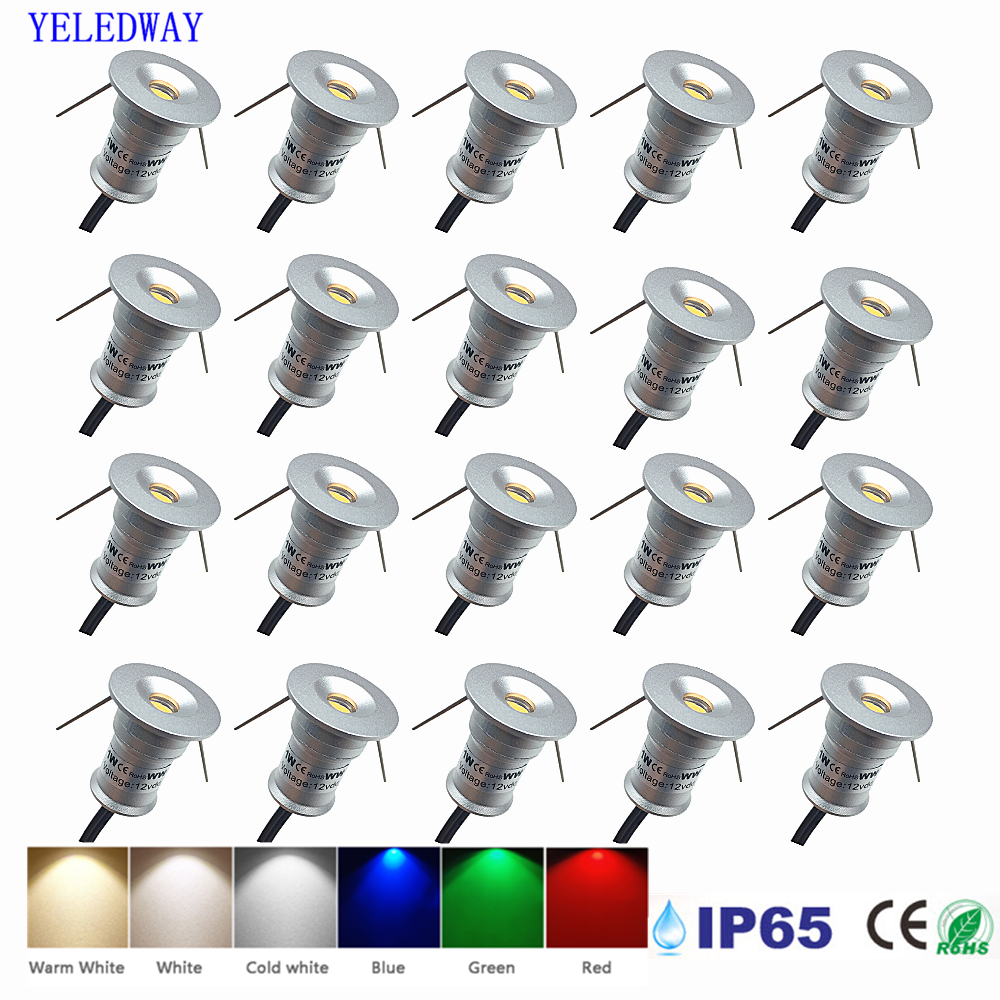 Outdoor Lighting Recessed - 1W Kleiner Einbau-Downlight Außenstrahler IP65 Küchenschrank