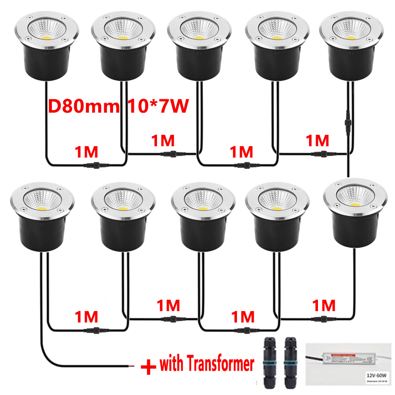 Ground Light Recessed - 12V LED Bodeneinbauleuchte IP67 Wasserdicht Außen-Einbaulampe