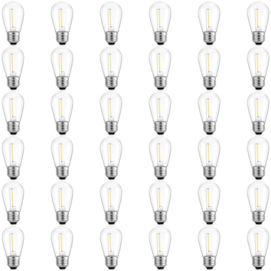 Outdoor Lighting For Patio - 36er-Pack S14 LED-Glühbirnen für Außenbeleuchtung, Bruchsichere
