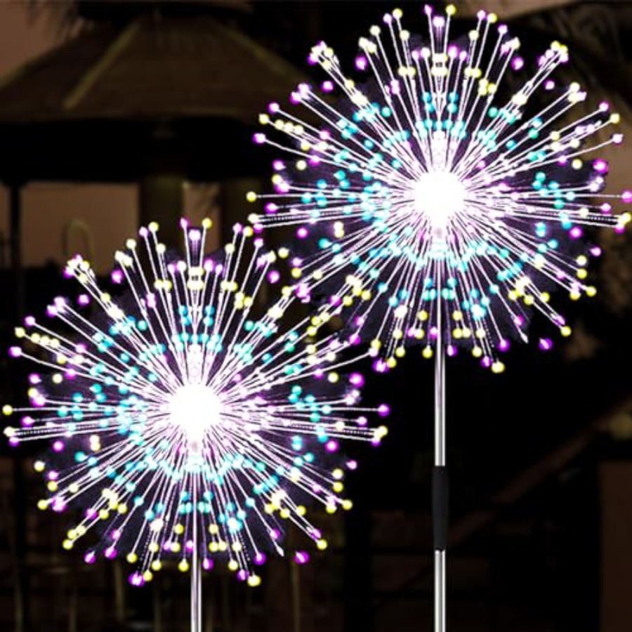 Outdoor Lighting For Patio - Solar-Feuerwerkslichter, Beleuchtungsmodi Solarleuchten für Außenbereich Wasserdicht