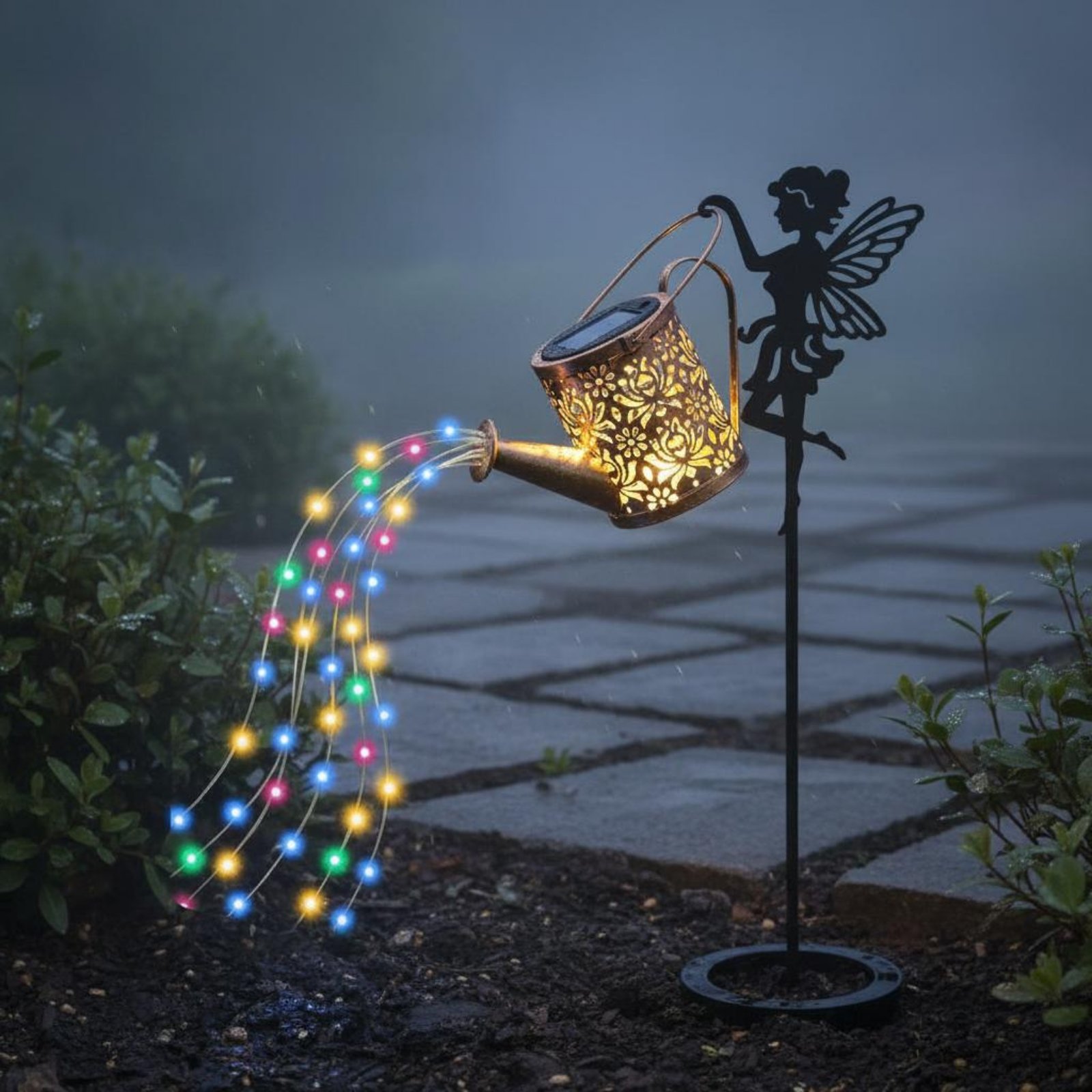 Solarbetriebene Feengießkanne  – Outdoor Lighting For Patio Bewertung und Preis