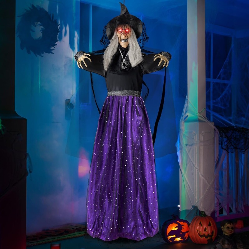 47'' Animierte Hexen-Halloween – Outdoor Lighting Effects Bewertung und Preis