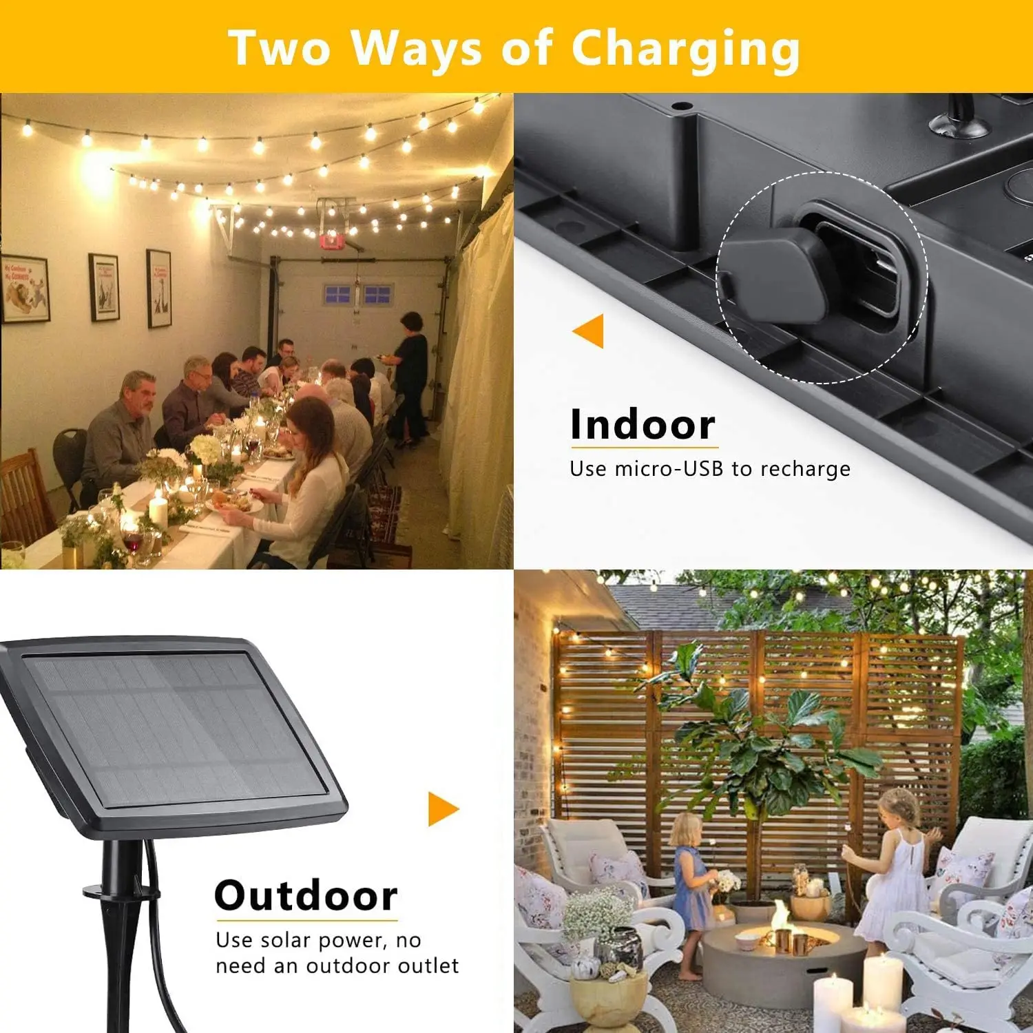 100/50/25ft Solar-LED-Lichterk – Outdoor Lighting Under Pergola Bewertung und Preis