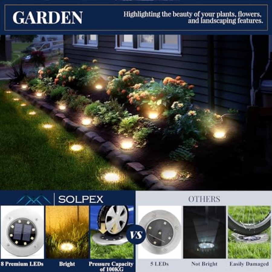 Solar-Bodenleuchten, Solar-Auß – Outdoor Lighting For Patio Bewertung und Preis